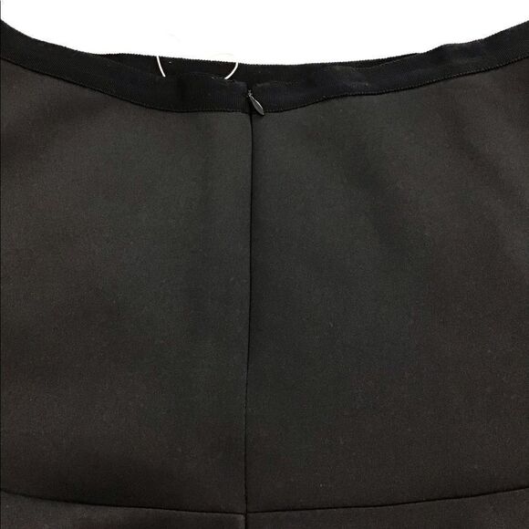 Rebecca Taylor Black High Waist Splicing Casual Flare Mini Skirt New Without Tag - Picture 6 of 11